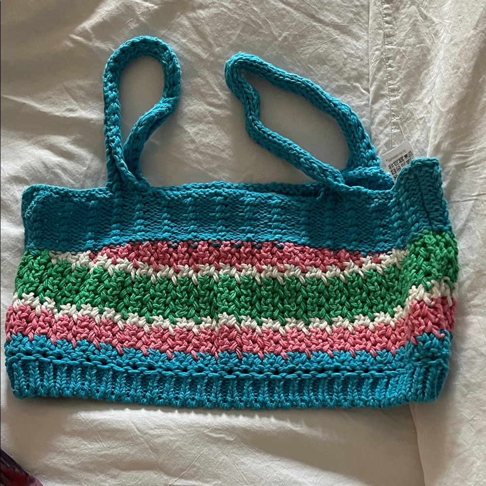 Zara Blue and Green Knit Top